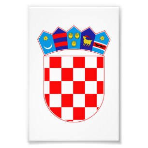 Foto escudo de armas símbolo emblema bandera de Croacia