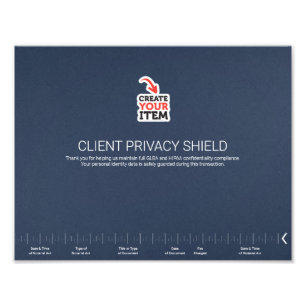 Foto Escudo de protección de privacidad de notario NNA