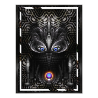 Foto Escultura de guerrero oscuro arte fractal