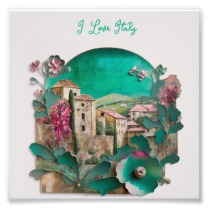 Foto Escultura de papel italiano floral