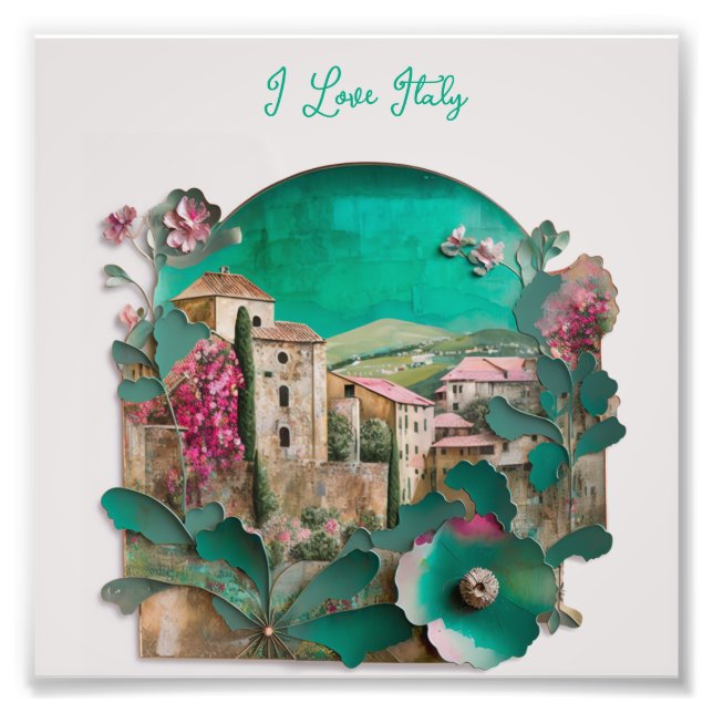 Foto Escultura de papel italiano floral (Frente)