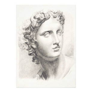 Foto Escultura griega antigua retrato negro y blanco