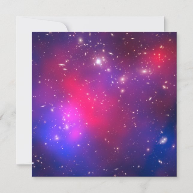 Foto Espacial Celestial Rosa Caliente y Azul Tarje (Anverso)