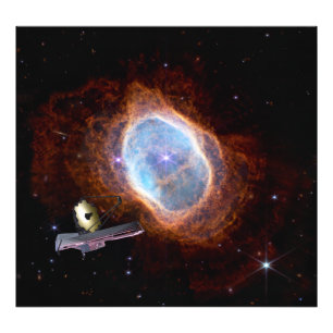 Foto Espacio nebuloso del anillo meridional Telescopio