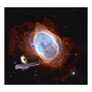 Foto Espacio nebuloso del anillo meridional Telescopio