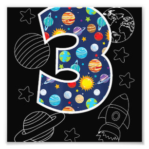 Foto Espacio Ultraterrestre 3 años Fiesta de tercer cum