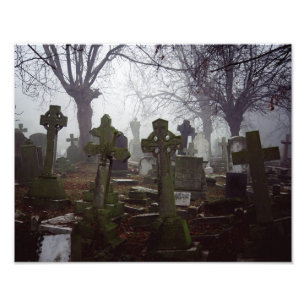 Foto espeluznante cementerio