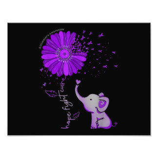 Foto Esperanza contra la cinta morada del elefante Alzh