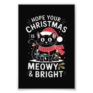 Foto Espero Que Tu Navidad Sea Feliz y Brillante Gato N