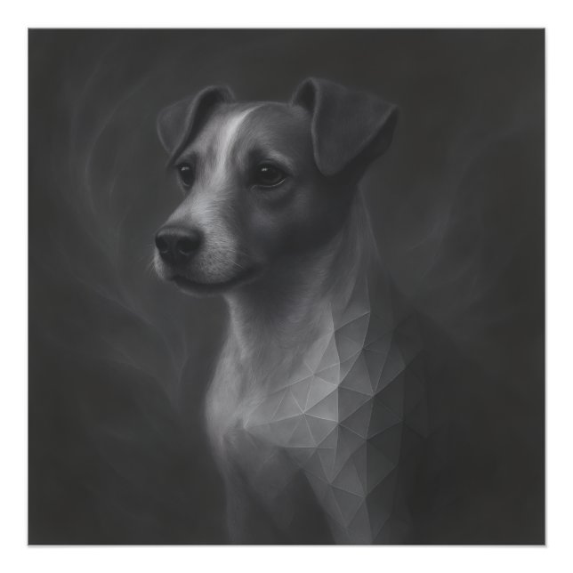 Foto Espíritu Animado – Geometría de Jack Russell (Frente)