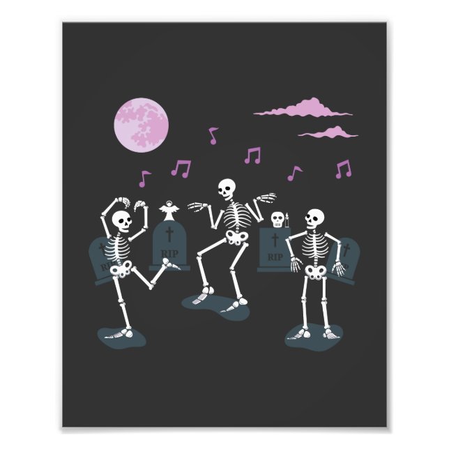 Foto Esqueletos bailando en un círculo (Frente)