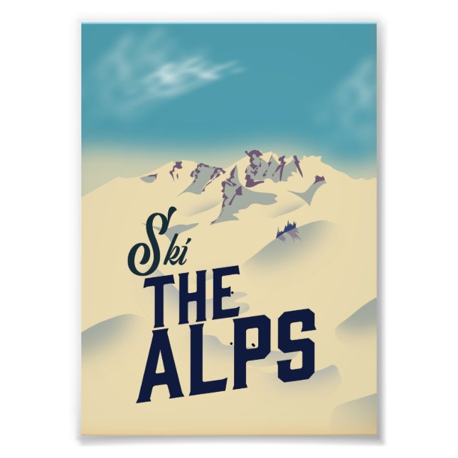 Foto Esquí en los Alpes (Frente)