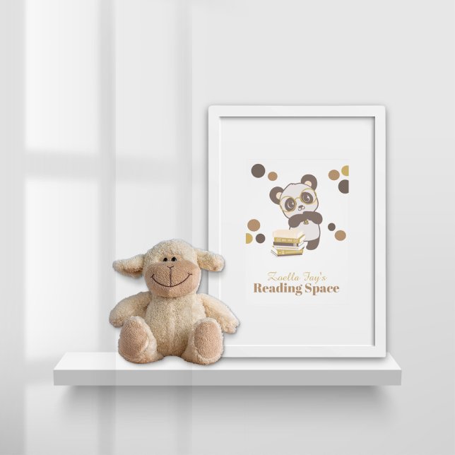 Foto Esquina de lectura en aula Tema del libro personal (Reading Collection Photo Print Panda)