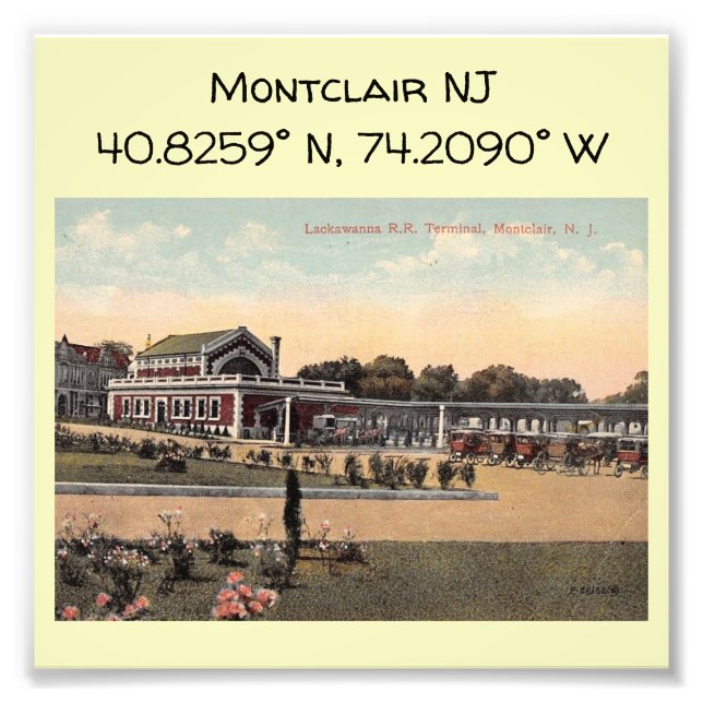 Foto Estación de RR Lackawanna, Montclair NJ Vintage (Frente)