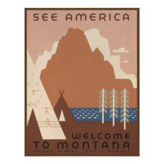 Foto Estado de Montana: tribus indias, montañas, prader
