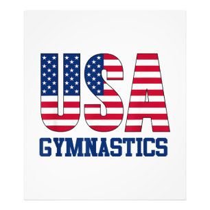 Foto Estados Unidos: Deportes de gimnasia con bandera e