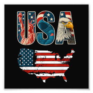 Foto Estados Unidos Patriótico 4 de julio Bandera de Es