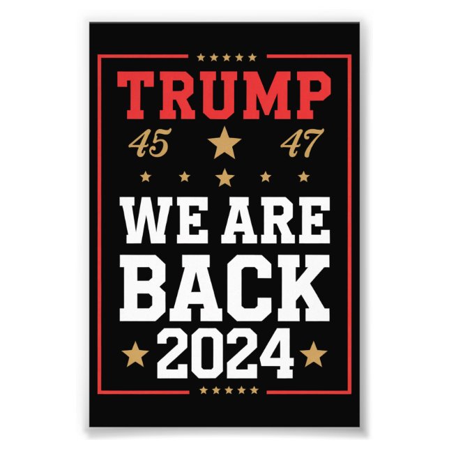 Foto Estamos de vuelta Trump Ganador de las elecciones  (Frente)