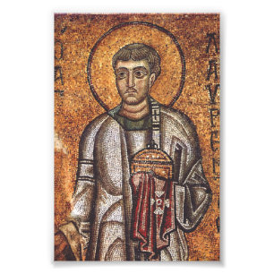 Foto Estampa de arte en mosaico ortodoxo de San Lorenzo