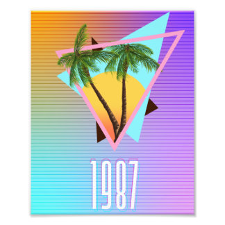 Foto Estampa en lienzo del logo de Paradise de 1987