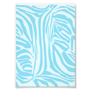 Foto Estampado de cebra azul y blanco en negrita