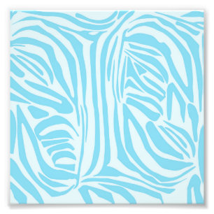 Foto Estampado de cebra azul y blanco en negrita