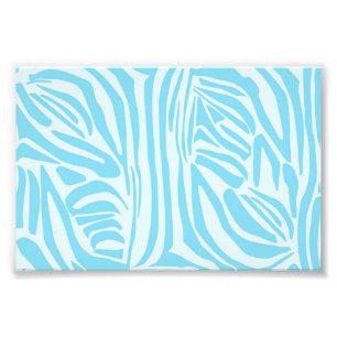 Foto Estampado de cebra azul y blanco en negrita