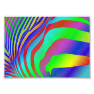 Foto Estampado de zebra del arco iris
