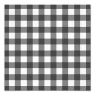 Foto Estampado Vichy negro y blanco a cuadros