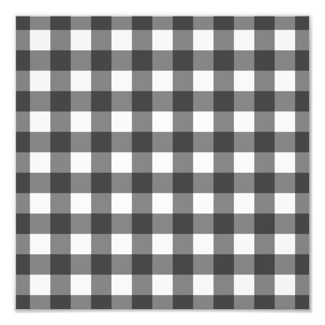 Foto Estampado Vichy negro y blanco a cuadros (Frente)