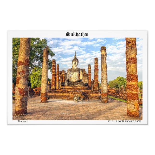 Foto Estatua de Buda, Wat Mahathat, Sukhothai (Frente)