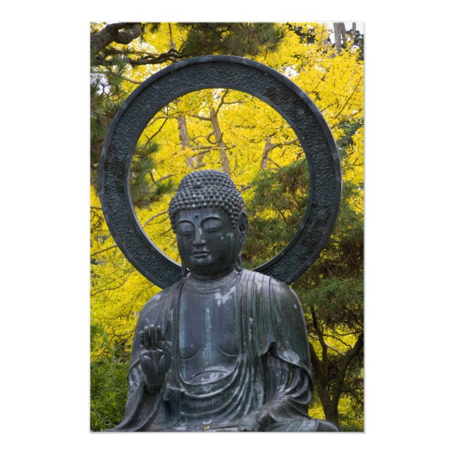 Foto Estatua de Budda en el Golden Gardens japonés (Frente)