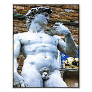 Foto Estatua de Florencia de David con cita del amor