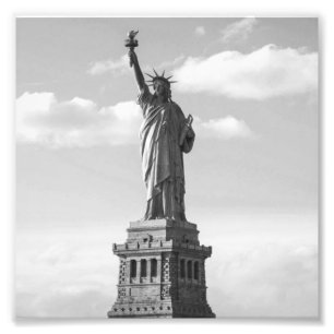 Foto Estatua de la Libertad en blanco y negro