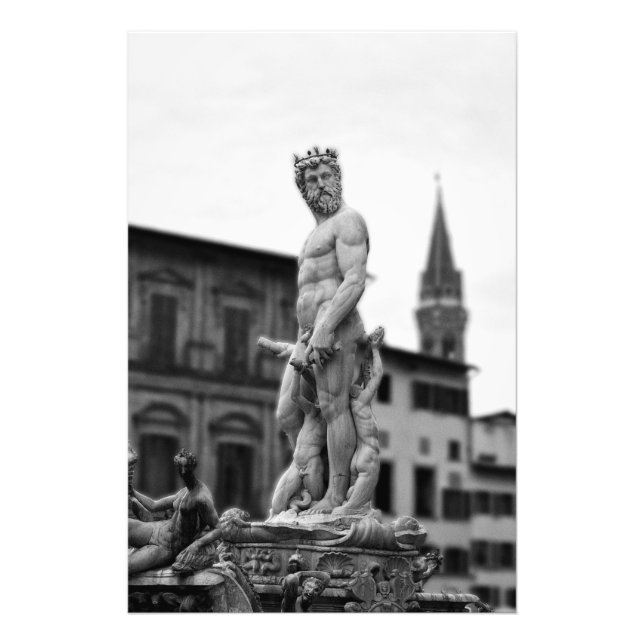 Foto Estatua de Neptuno, Florencia, Italia, gran impres (Frente)