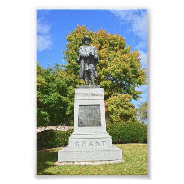 Foto Estatua General Grant, Fort Leavenworth, Kansas (Frente)