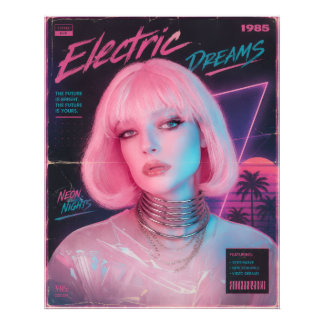 Foto Estética Synthwave Rosa de los 80