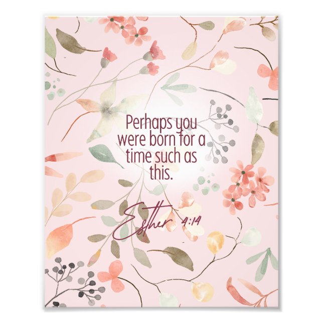 Foto Esther 4:14 Biblia cristiana versus arte (Frente)