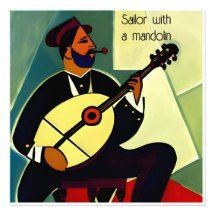 Estilo cubista - Sailor con Mandolin
