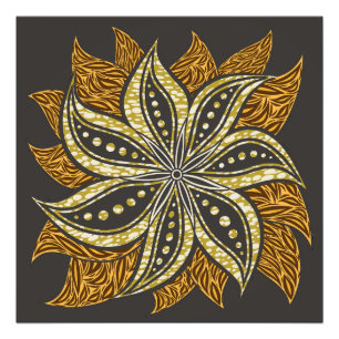 Foto Estilo de Batik Floral Resumen Africano