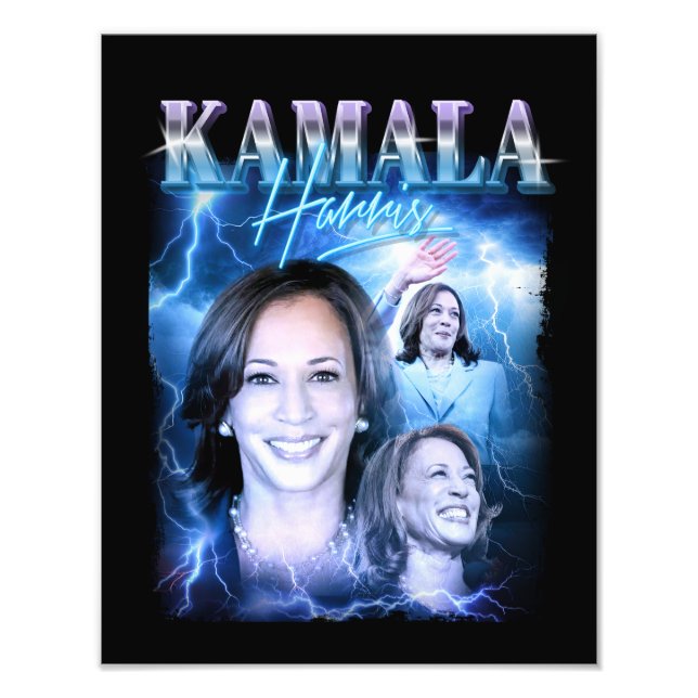 Foto Estilo Retro 90 de Kamala Harris (Frente)