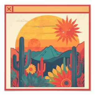 Foto Estilo Retro Caprichoso Boho Paisaje Atardecer