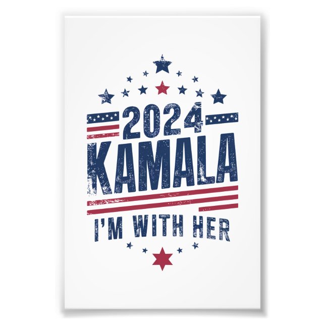 Foto Estoy con su voto de Kamala para 2024 Kamala-Harri (Frente)