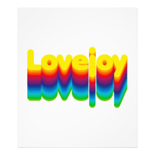 Foto Etiqueta de nombre Lovejoy para capas de arcoiris