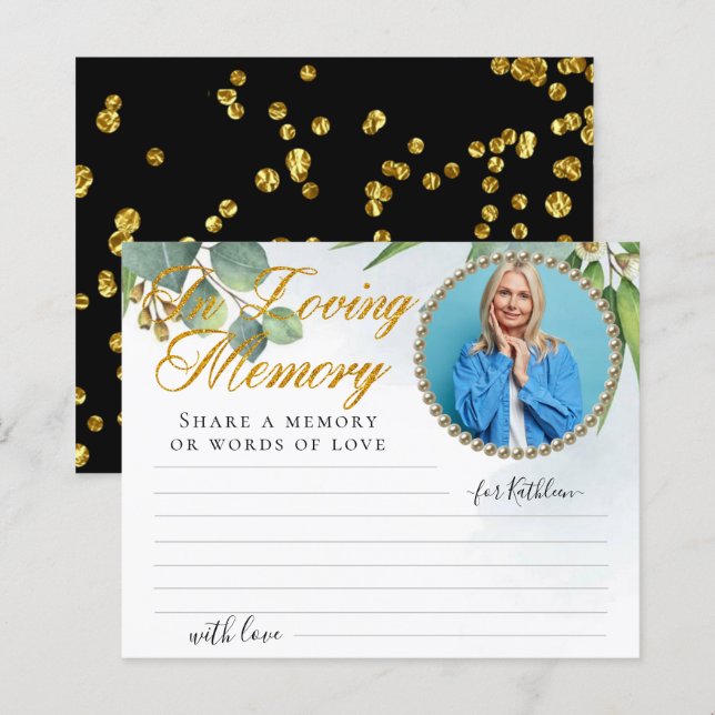 Foto Eucalyptus Compartir tarjeta funeral de memor (Anverso / Reverso)