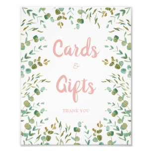 Foto Eucalyptus deja tarjetas y Rótulo de regalos