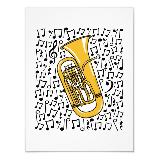 Foto Euphonium Musical Notes Brass Músico (Frente)