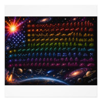 Evolución Cósmica Bandera Americana | Big Bang a H