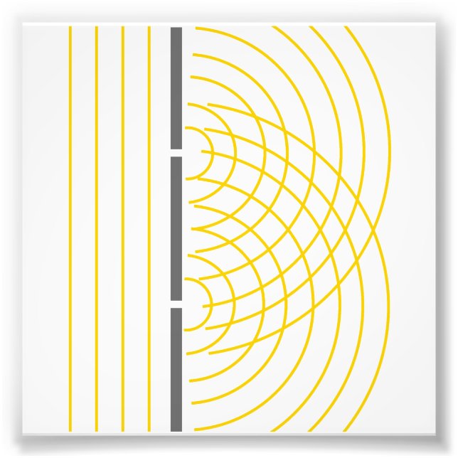 Foto Experimento en ciencia de partículas de onda lumin (Frente)