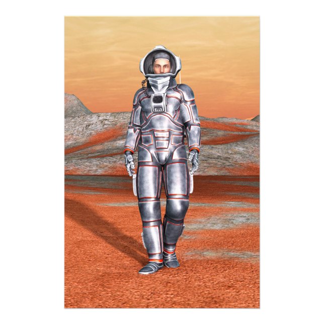 Foto Explorador de Marte Astronauta Arte de Planeta Ali (Frente)